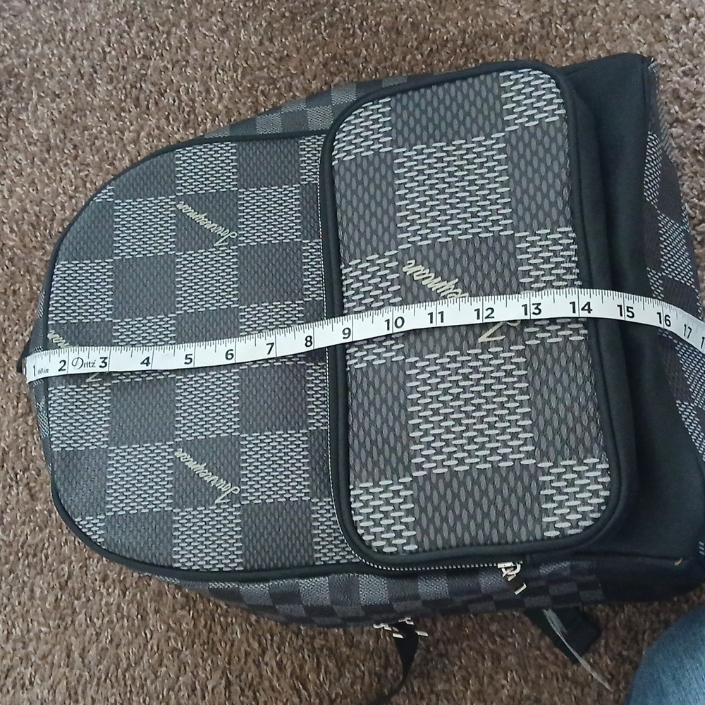 Nwot Journeyman Checker Print Canvas Backpack - image 8